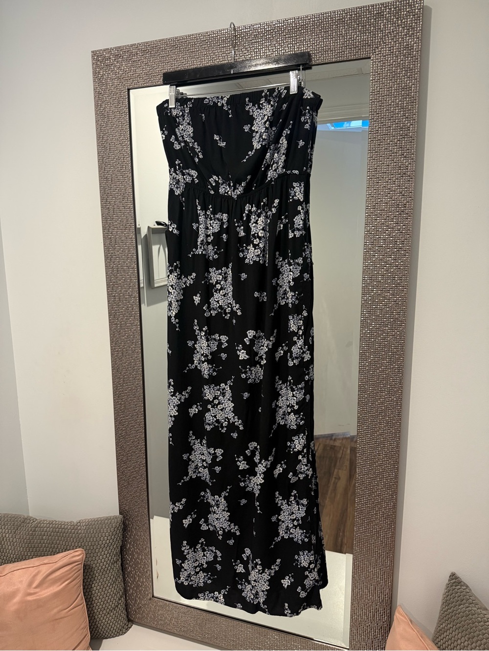 Floral Strapless Maxi Dress